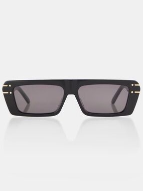 C D Rectangle Black Sunglasses